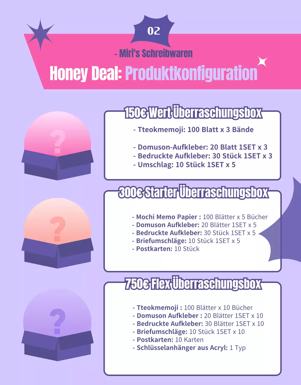 Ziehe zufällige Ereignisse, die rosa und lila runde Kugeln hervorheben