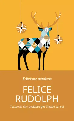 Etichette regalo natalizie illustrate giallo nero blu