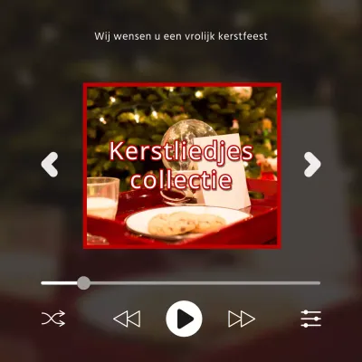 Een verzameling kerstliedjes in de vorm van een rode kerstplaylist