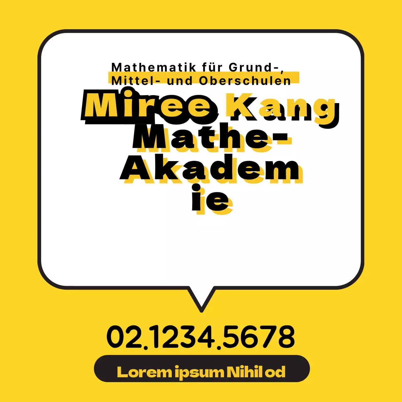 Mathe Schule_Quadrat Poster