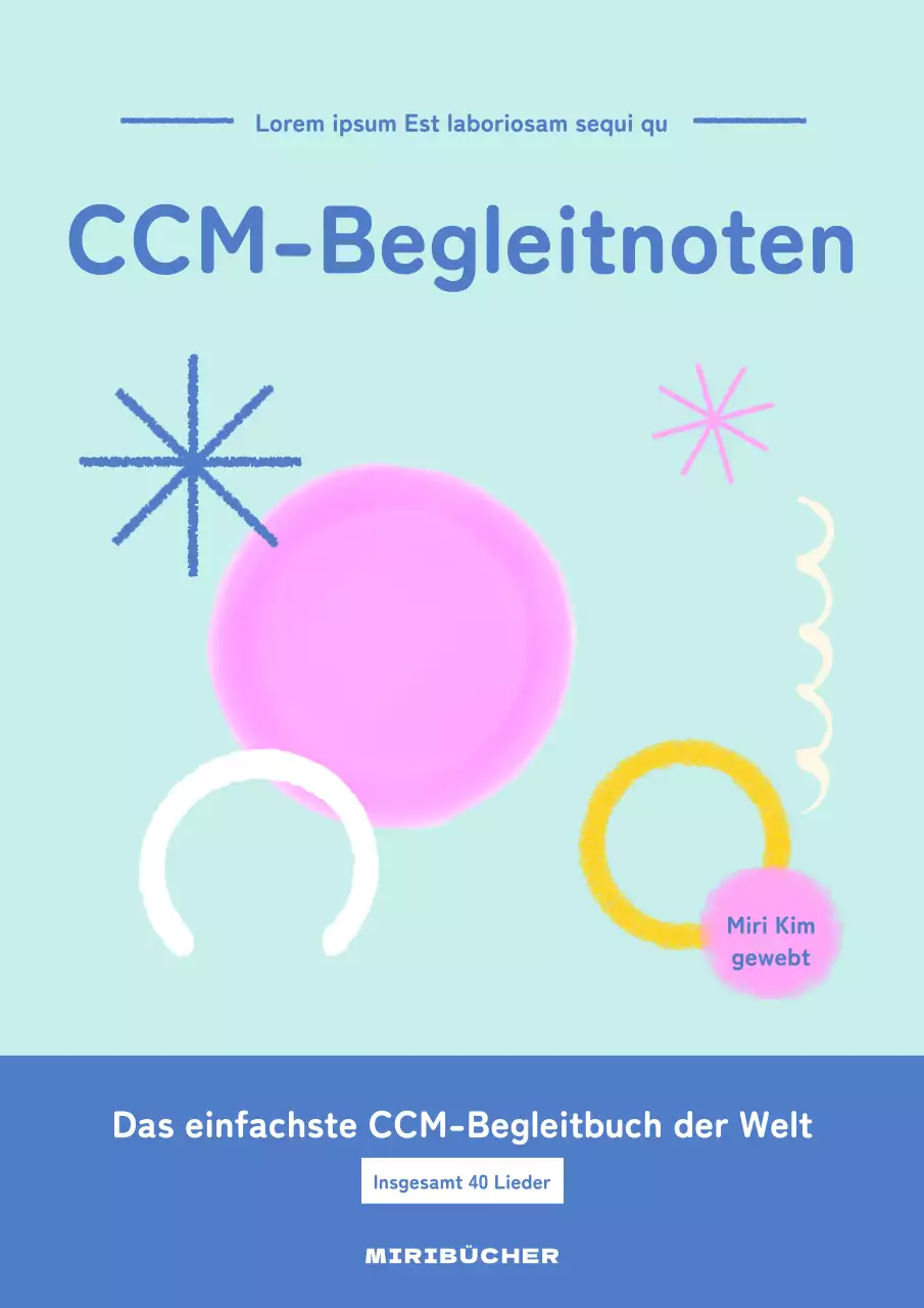 Kitschiger hellblauer CCM-Begleitbucheinband