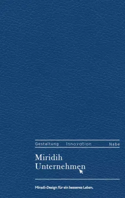 Tagebuchumschlag mit Slogan und Logo Ihres Designunternehmens