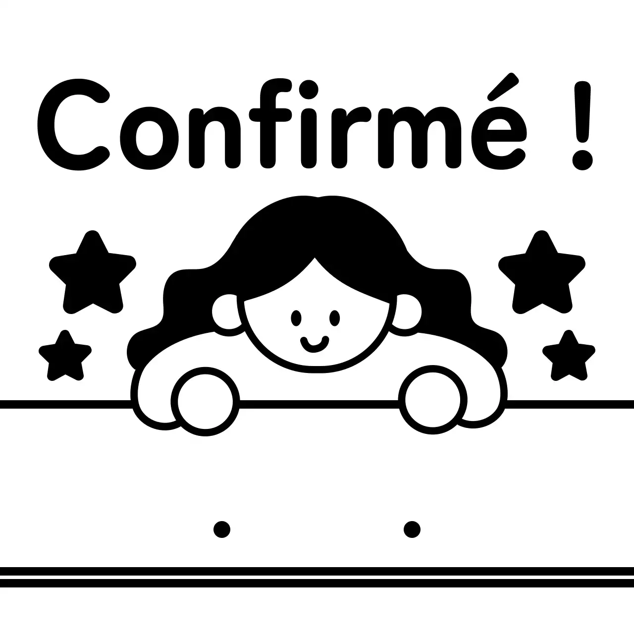 Pour contrôler et vérifier les devoirs avec des étoiles noires et des illustrations humaines simples