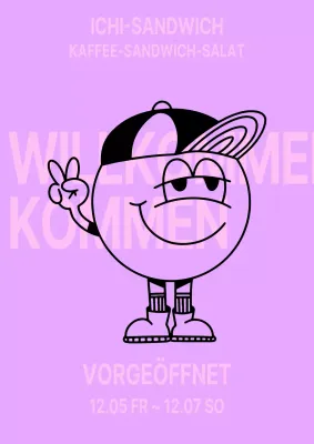 Cafe-Plakat in Mauve