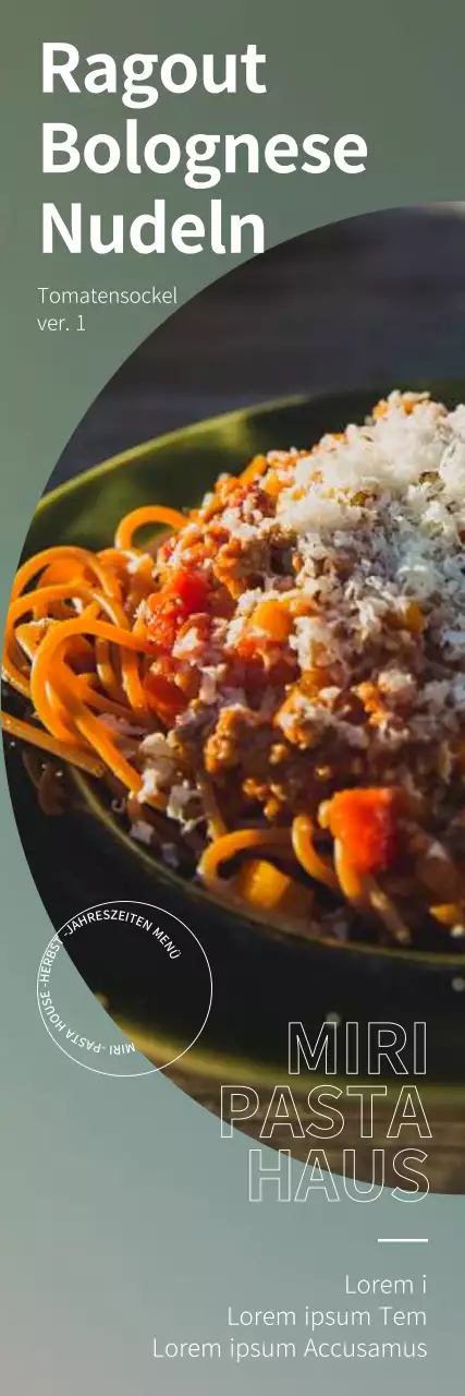 Bewerben Sie Ihr neues Herbstmenü mit einem schlanken, einfachen Konzept