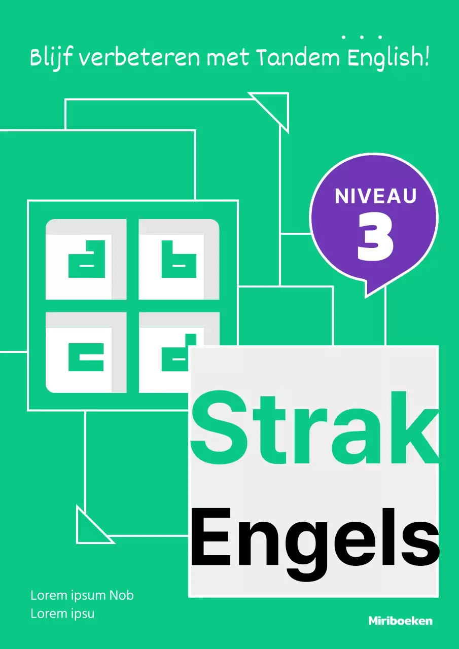 Secundair Engels probleem met een limoengroen rechthoekig stapelconcept