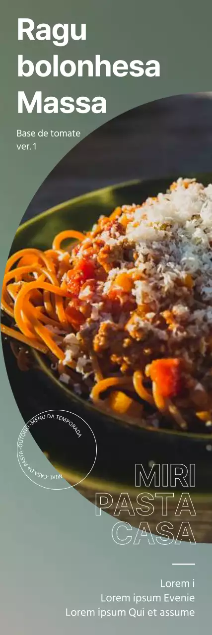 Promova o seu novo menu de outono com um conceito elegante e simples