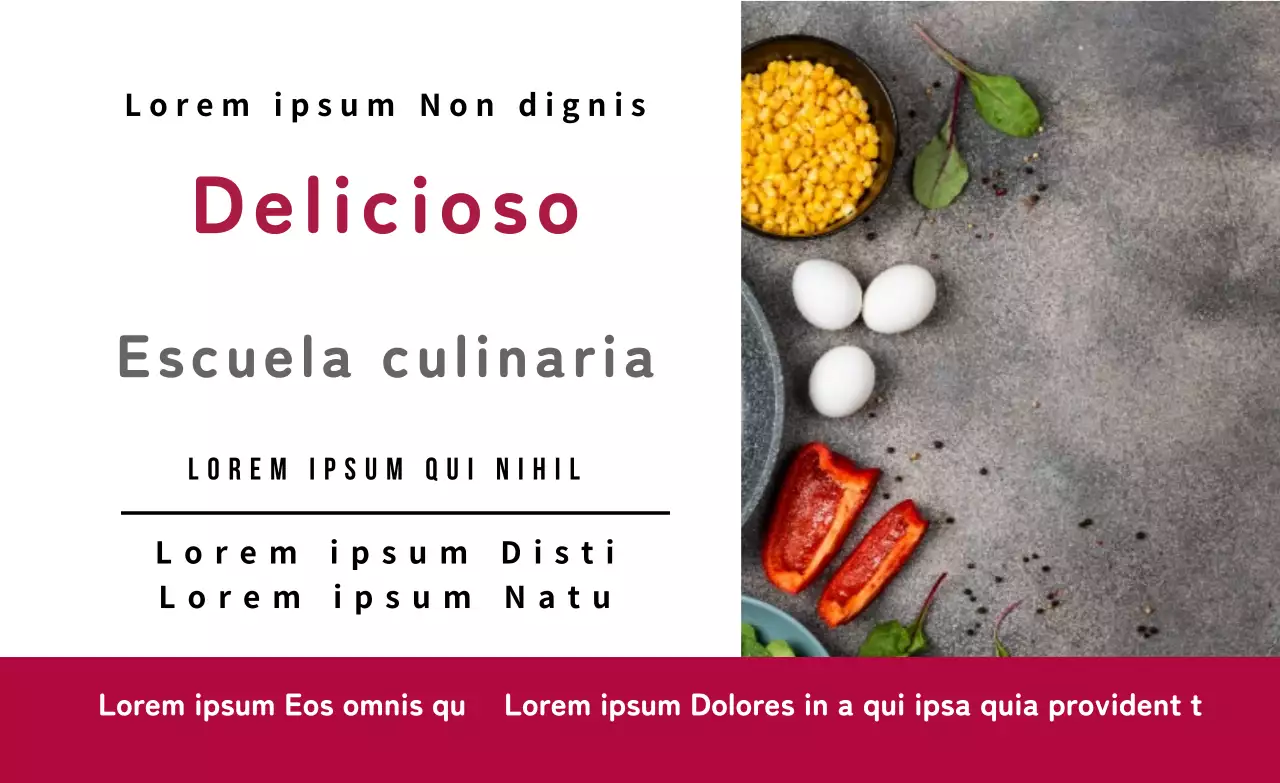 Púrpura Blanco Fotografía Escuela de Cocina Promoción