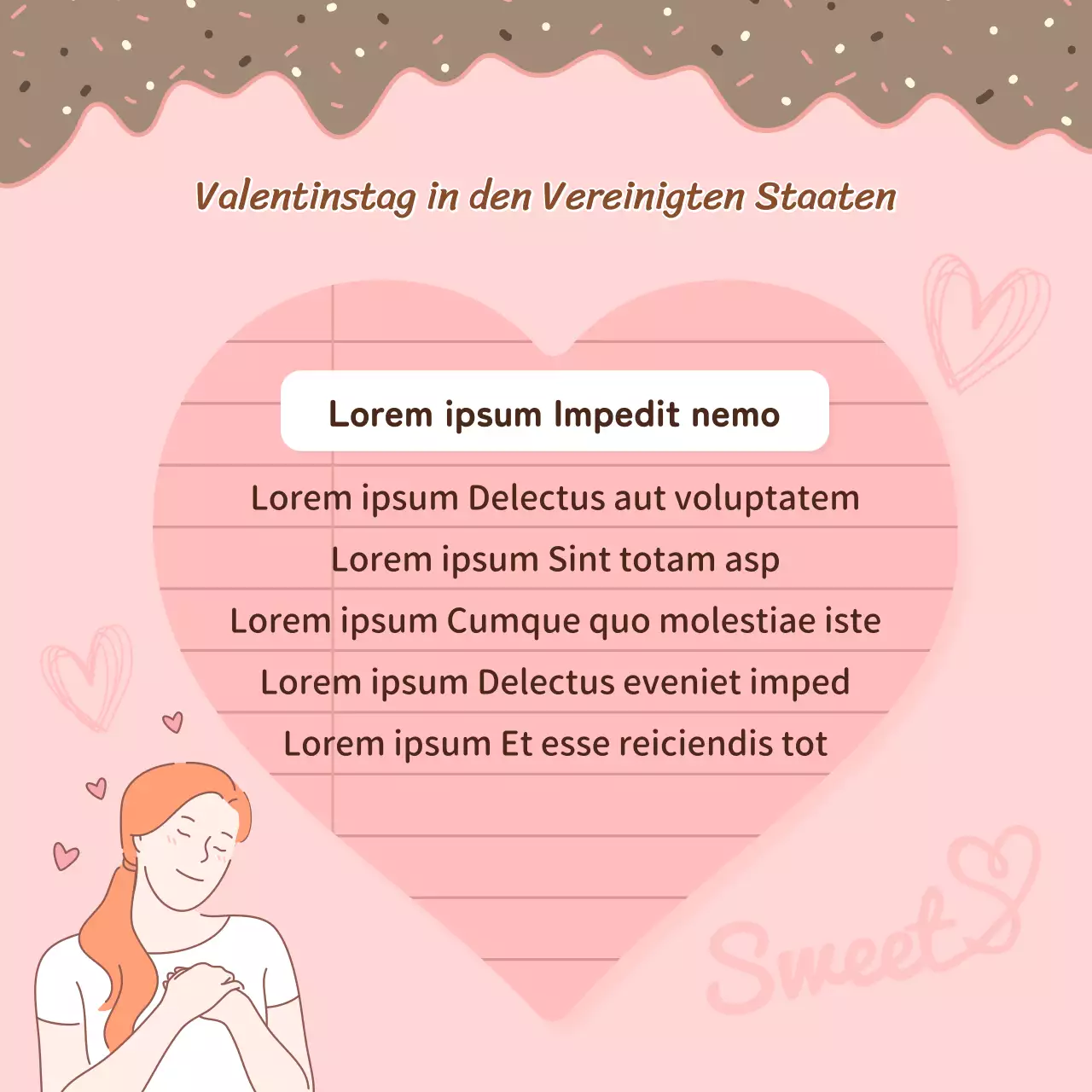 Karte für Verliebte zum Valentinstag mit rosa HintergrundNews