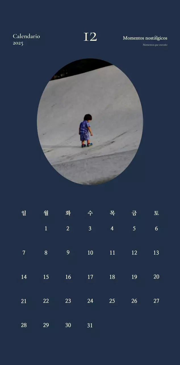 Calendario Khaki Vintage