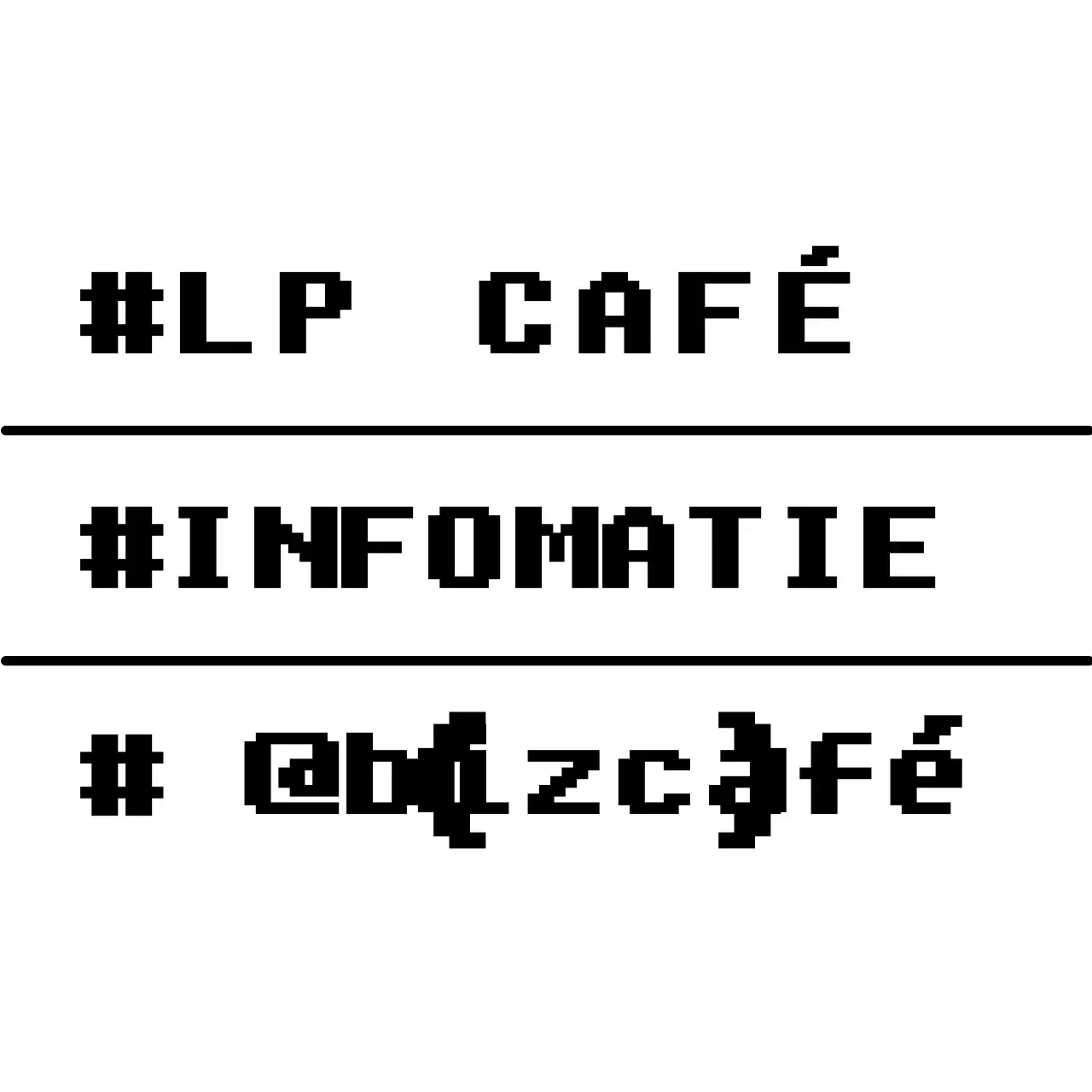 Eenvoudig en hip tekst briefpapier stijl cafe in zwart