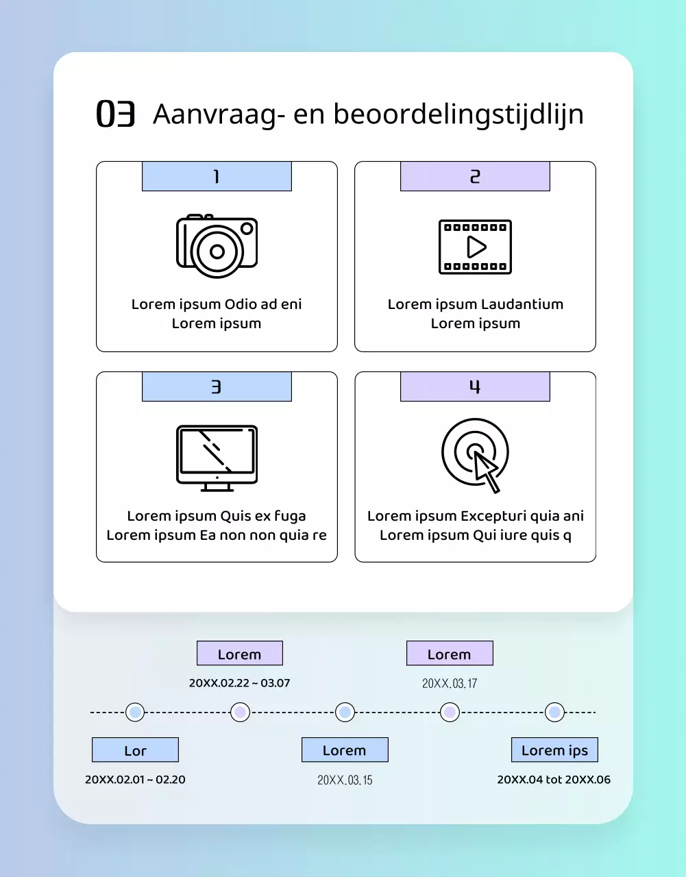 Kitscherig mauve en lichtblauw korte filmwedstrijd instructies