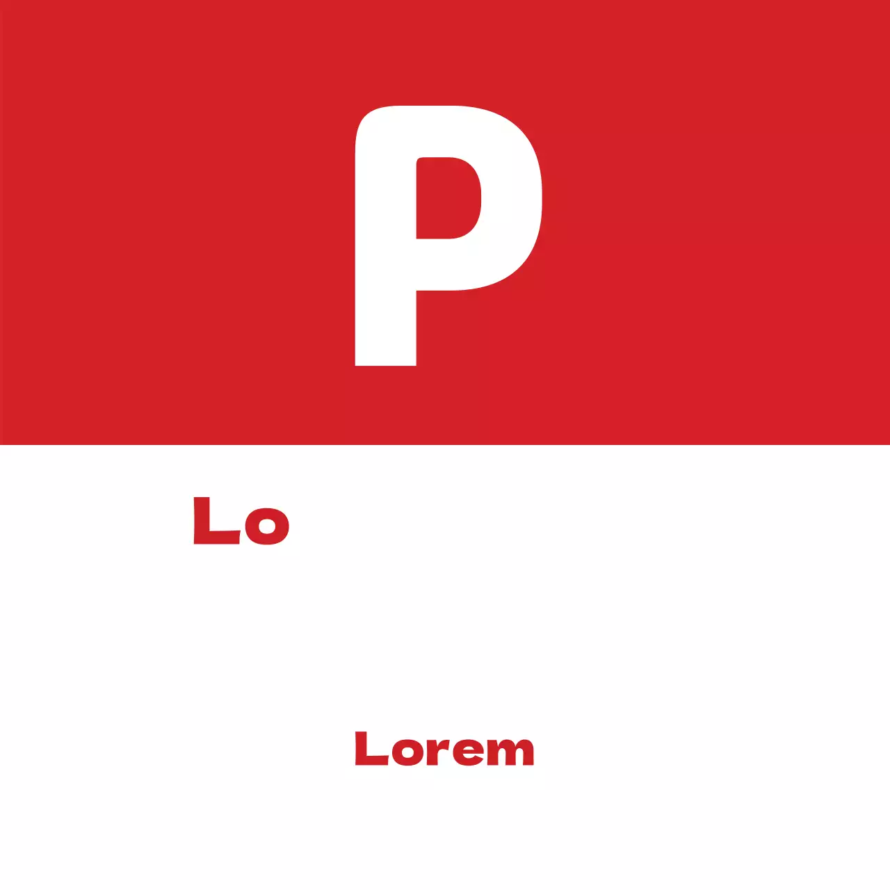 Etiqueta de estacionamento simples bicolor branco-vermelho