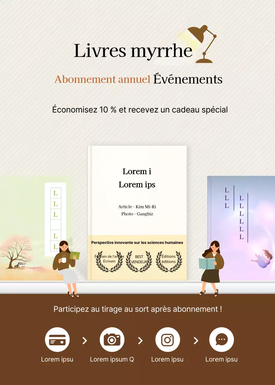 Abonnement annuel en beige
