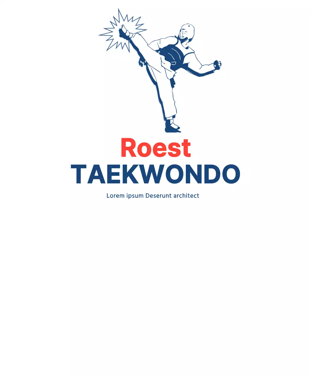 Taekwondo schoolgroep t-shirt met karakters die taekwondo doen
