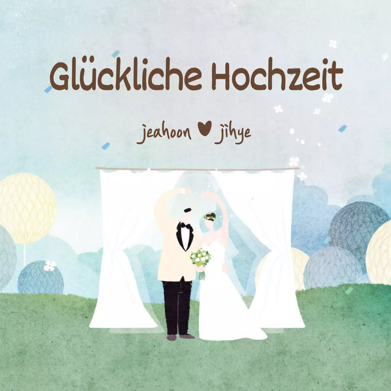 Glückliche Hochzeit