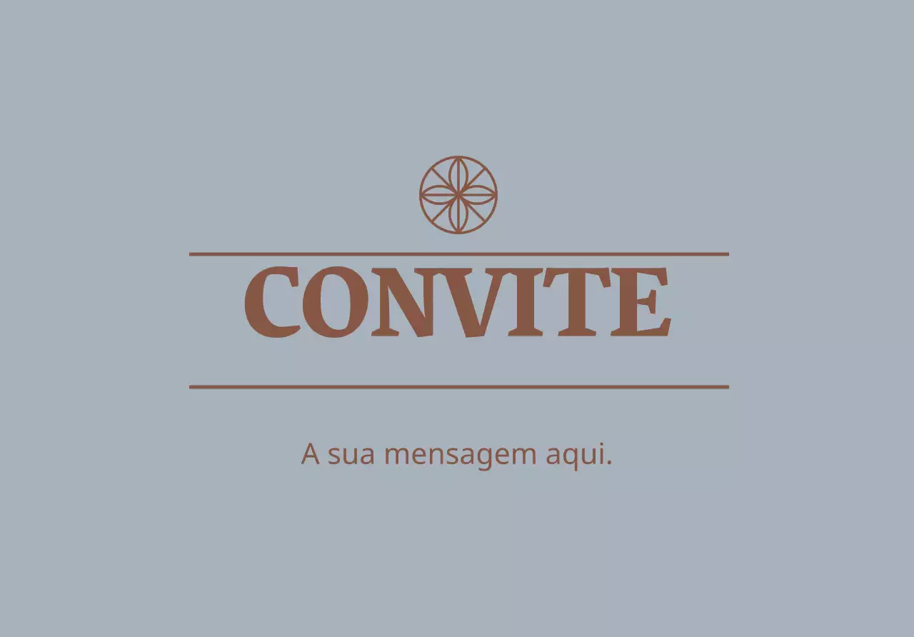 Envelope simples de convite postal com texto e logótipo floral ilustração de linha