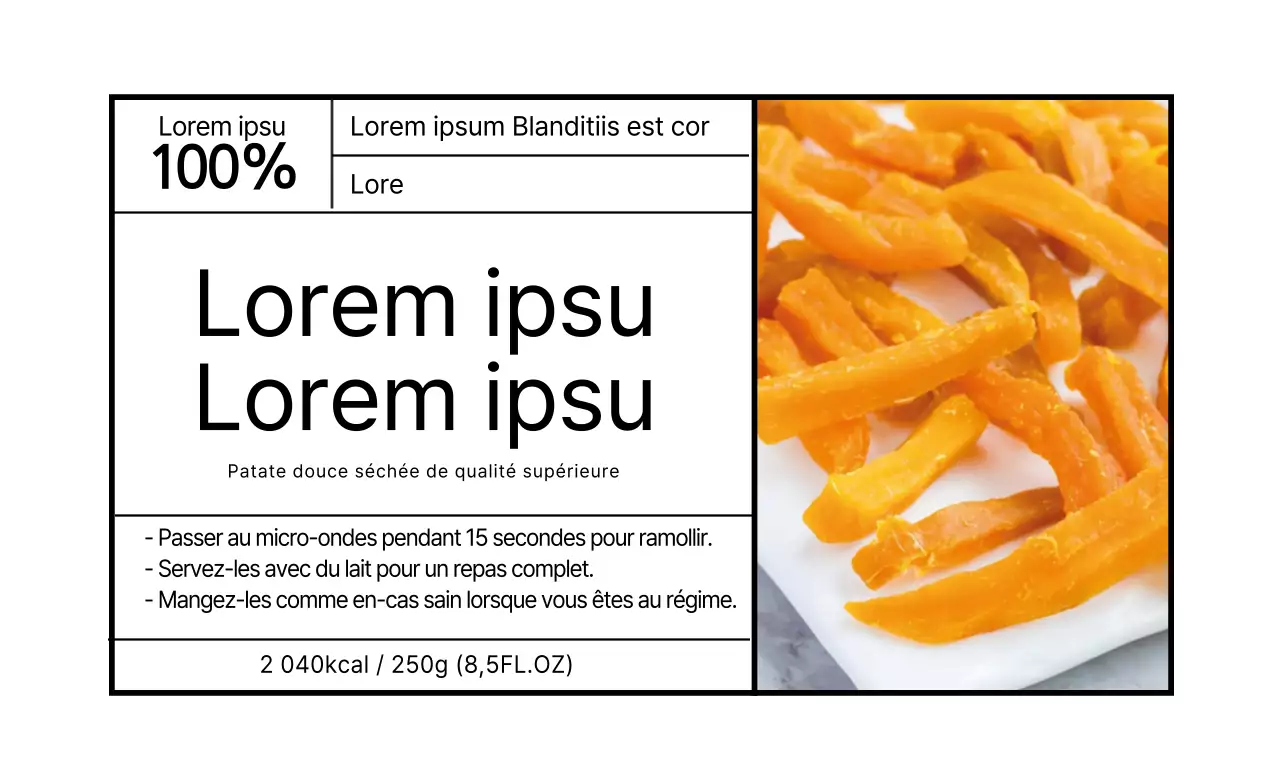 blanc photo simple food sweet potato marmalade label