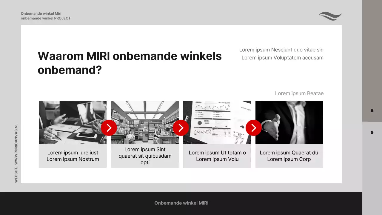 Een zakelijk voorstel met foto's op een grijze achtergrond