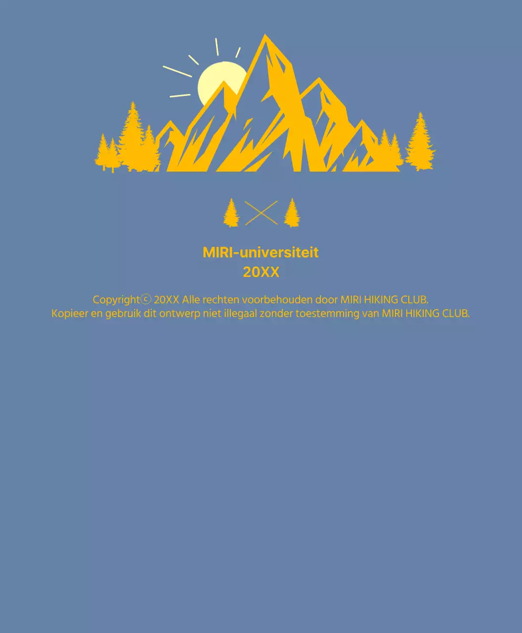 Mountaineering club hoodie met bergopschrift