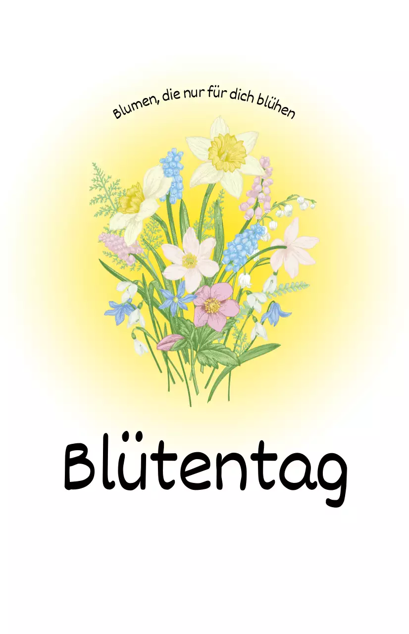 Ein Florist mit Farbverläufen und Blumenstraußillustrationen für ein frühlingshaftes Gefühl