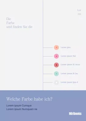 Ein lyrisches Farbzeugnis mit farbigen Punkten in Blau