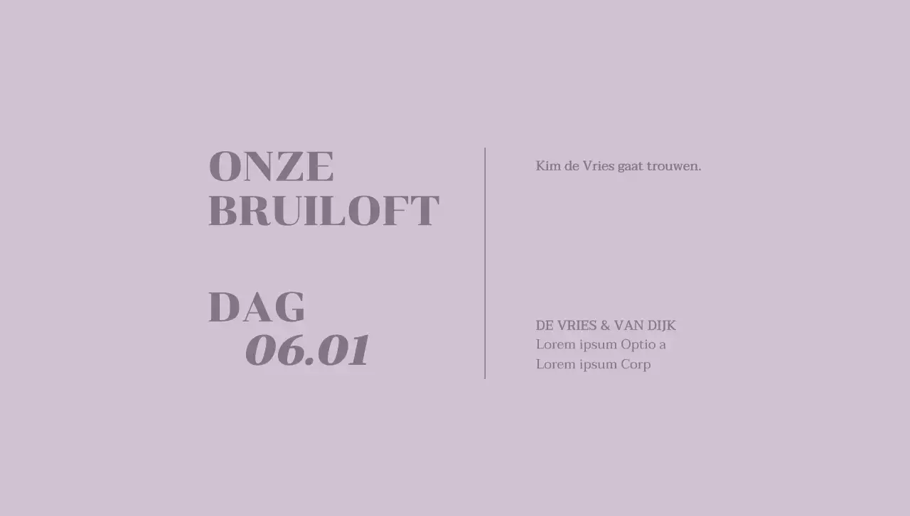 Enveloppe voor huwelijksuitnodiging met trouwgerelateerde tekst