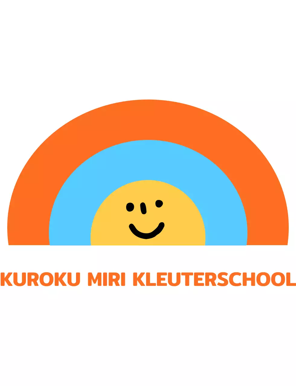 Kleuterlogo met schattige oranje illustratie