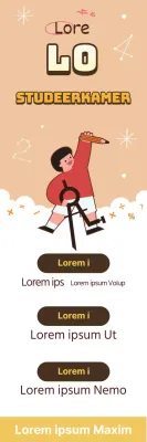 Gele illustratie leuke wiskunde schoolreclame