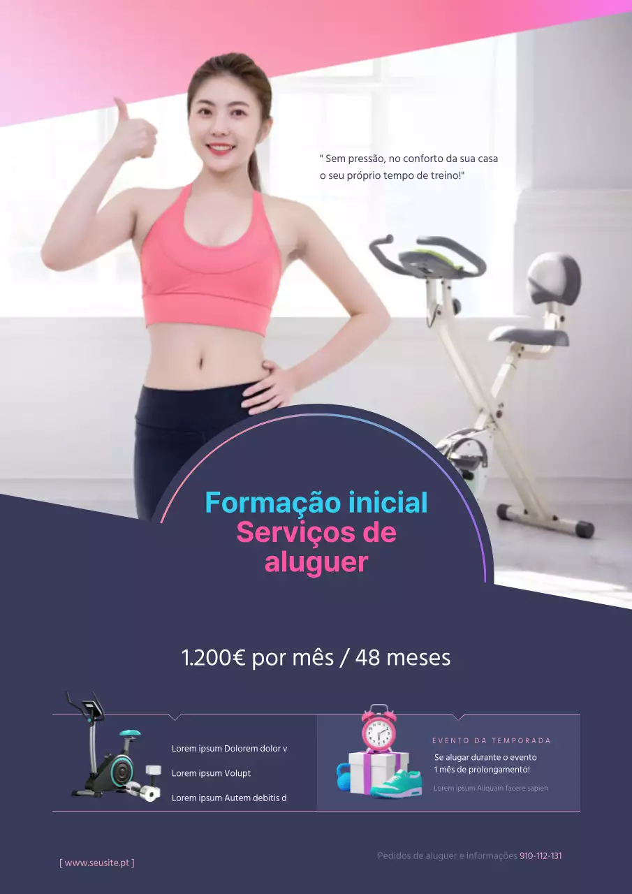 Serviços de aluguer de formação em casa