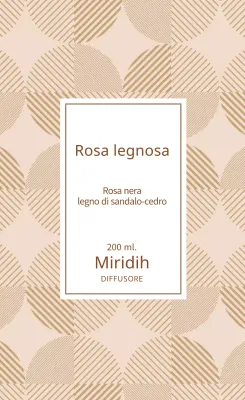 Etichetta del diffusore con motivo beige chiaro