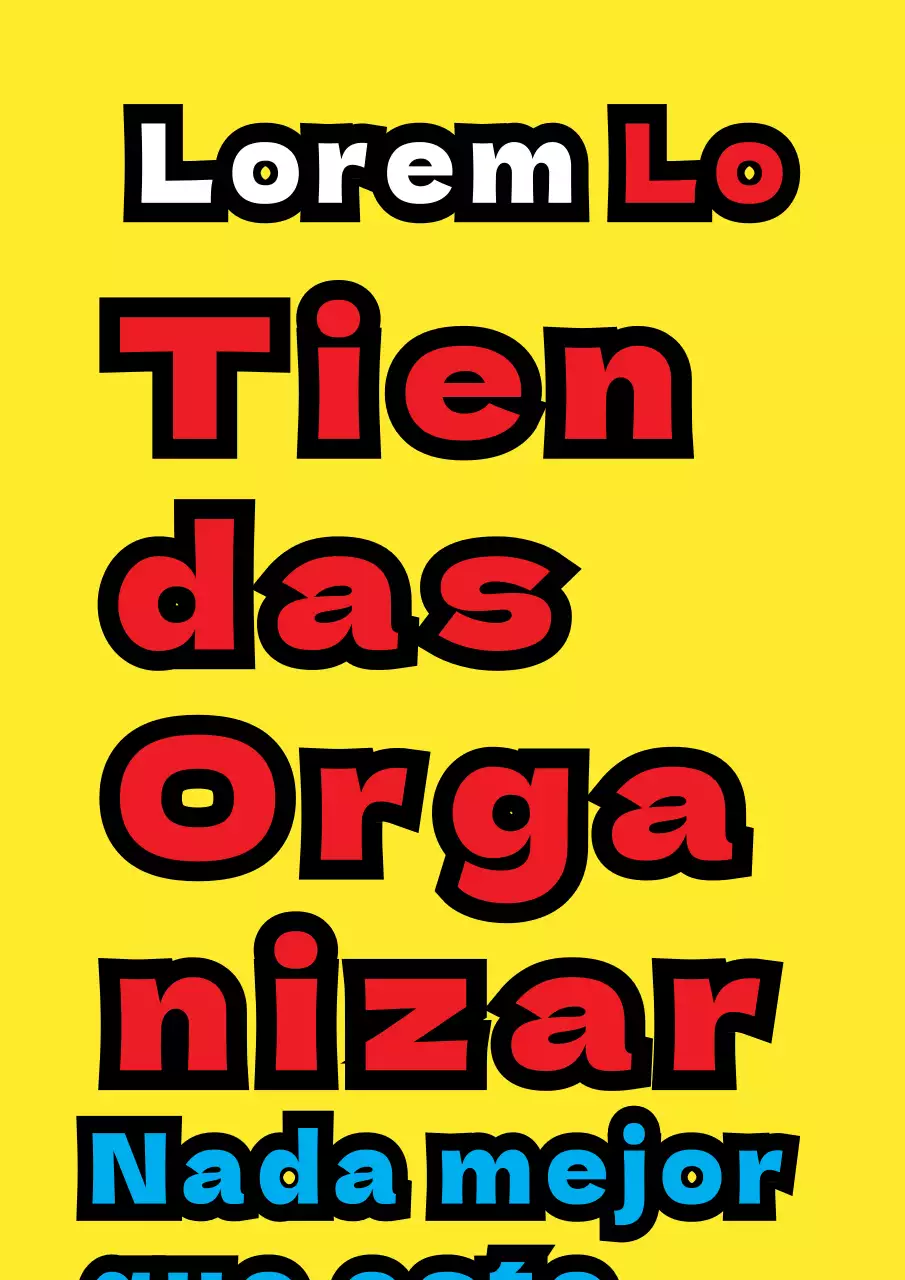 Promocione su última venta con texto destacado en amarillo y rojo