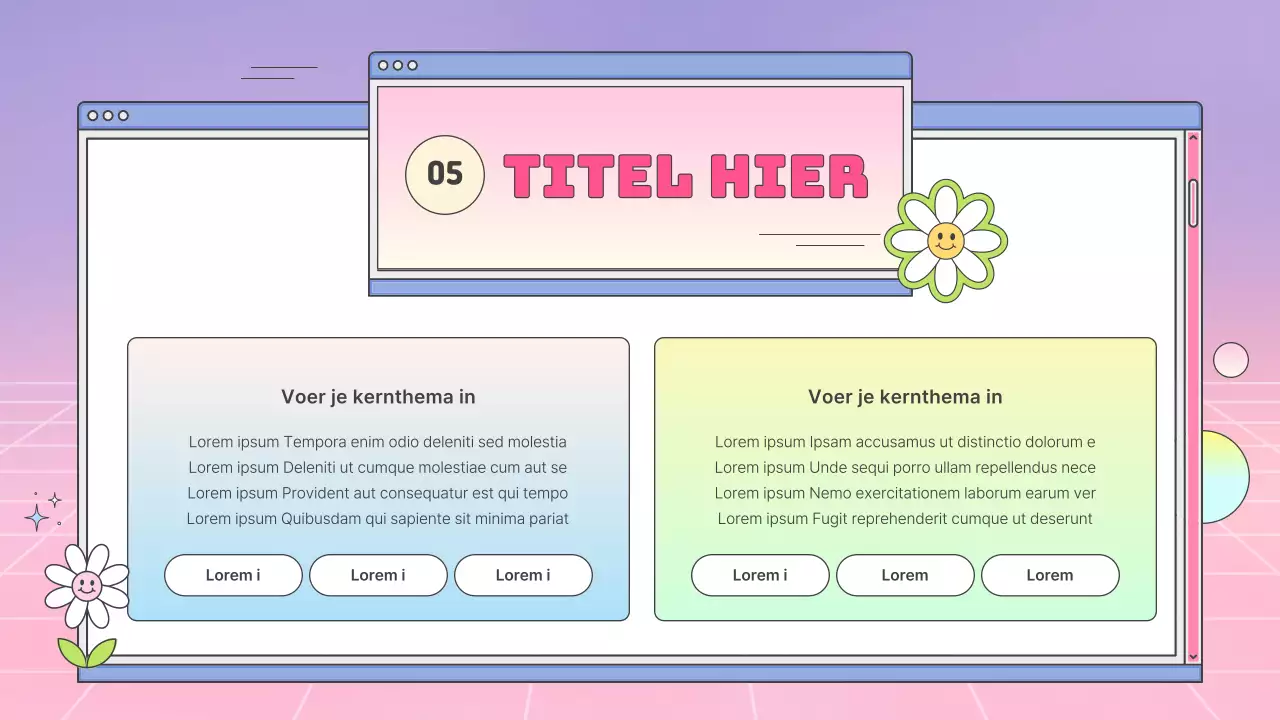 Een kitscherig bedrijfsprofiel met roze kleurverlopen