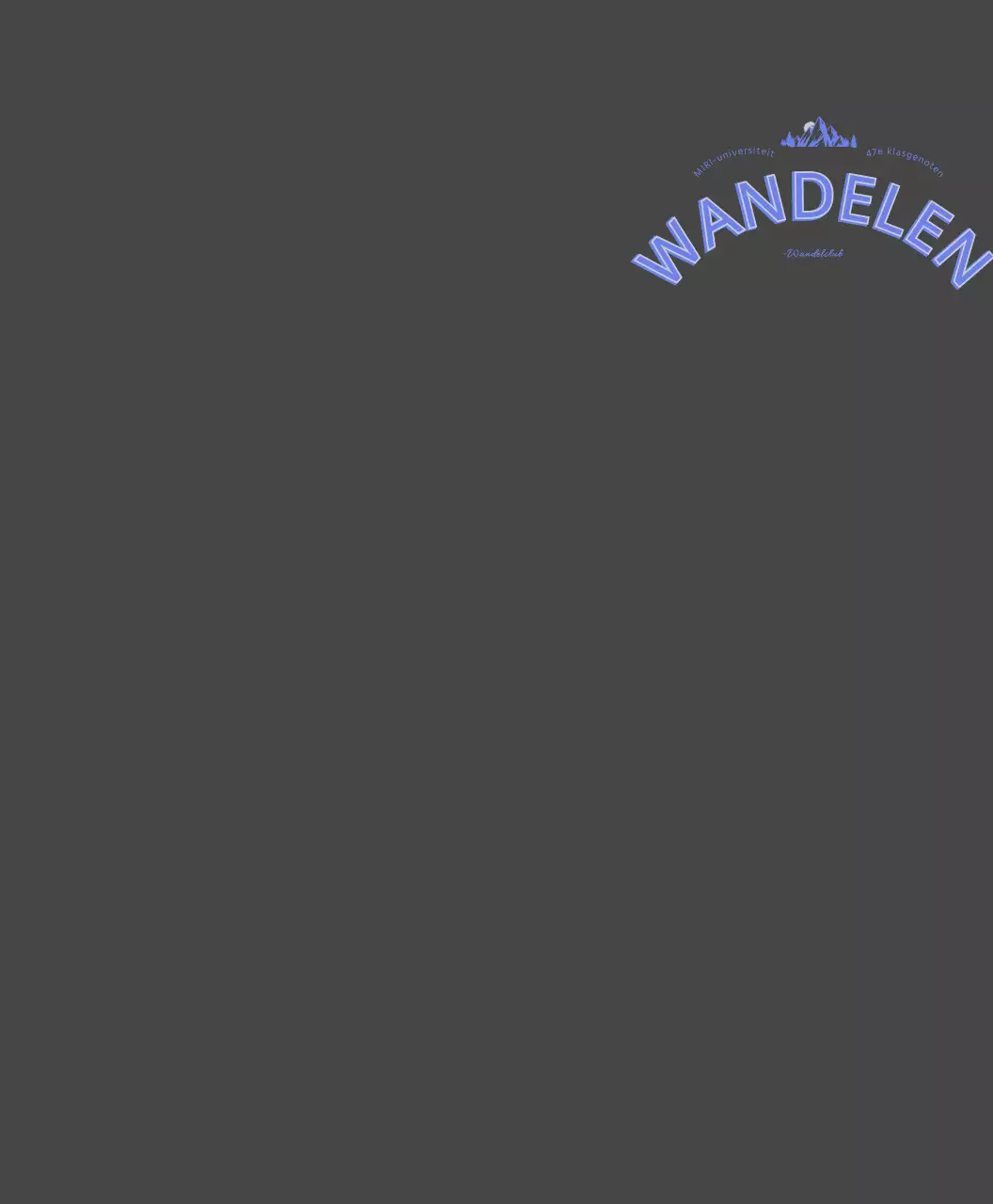 Mountaineering club hoodie met bergopschrift