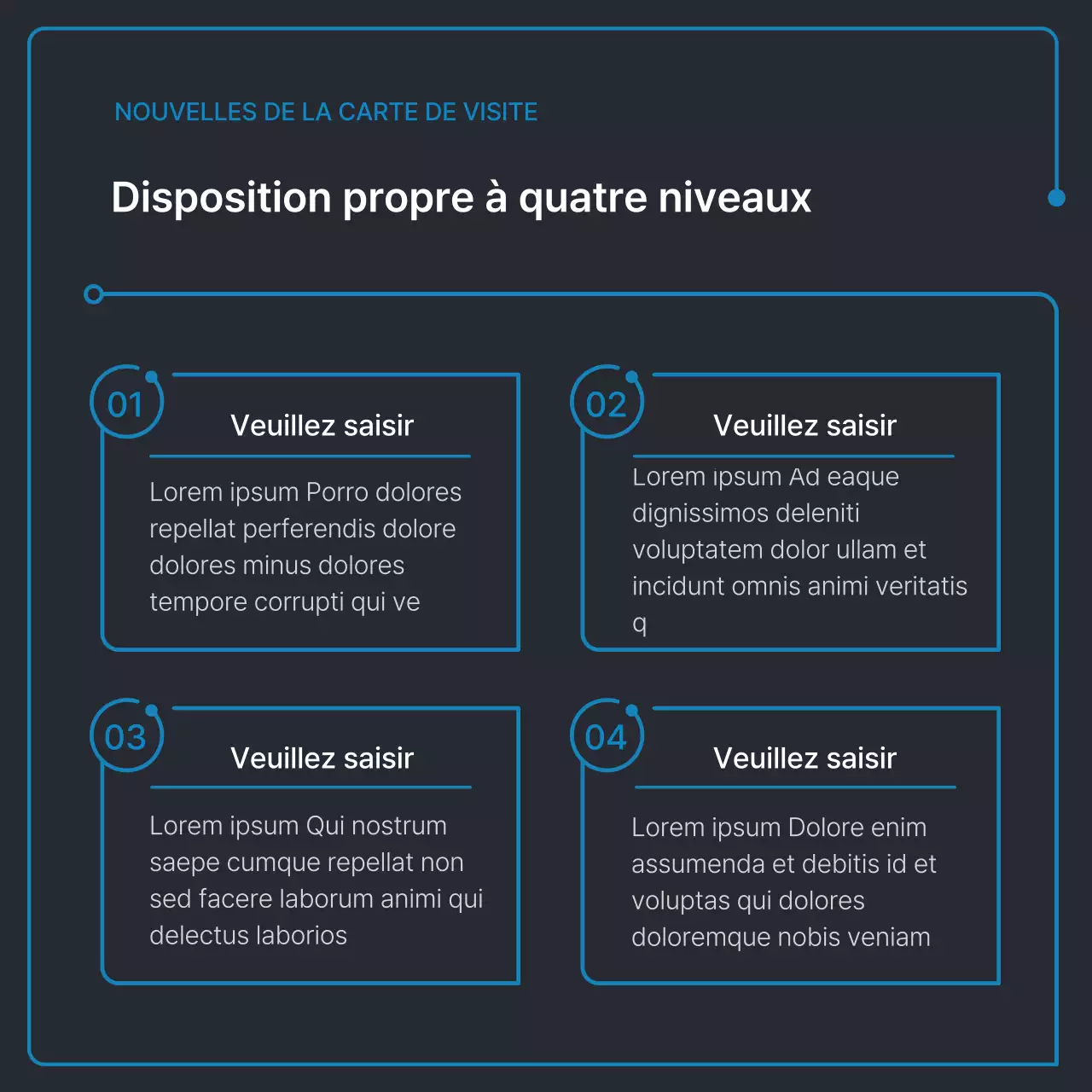 Formes géométriques simples en noir et bleu pour les entreprises
