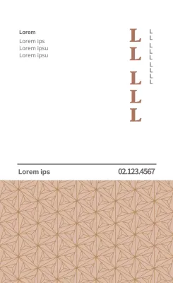 Etiquette publicitaire marron pour une clinique de médecine traditionnelle orientale