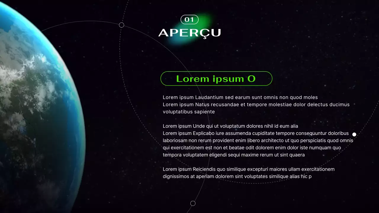 Présentation de l'astronautique futuriste cybernétique en noir et néon