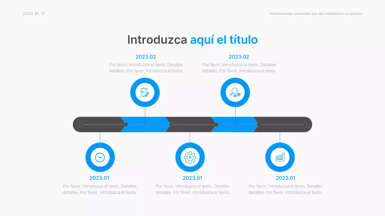 Informe corporativo con un moderno estilo degradado en azul y blanco