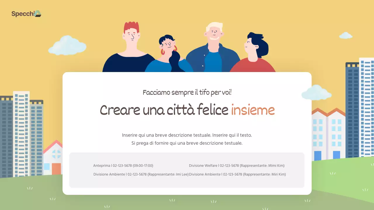 Guida al programma dell'ufficio governativo in giallo e bianco brillante