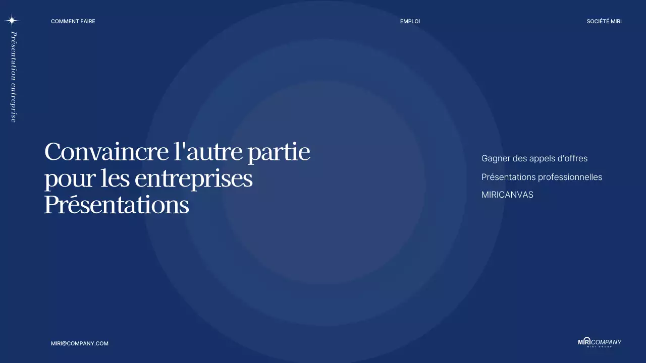 Proposition de PT moderne en bleu marine