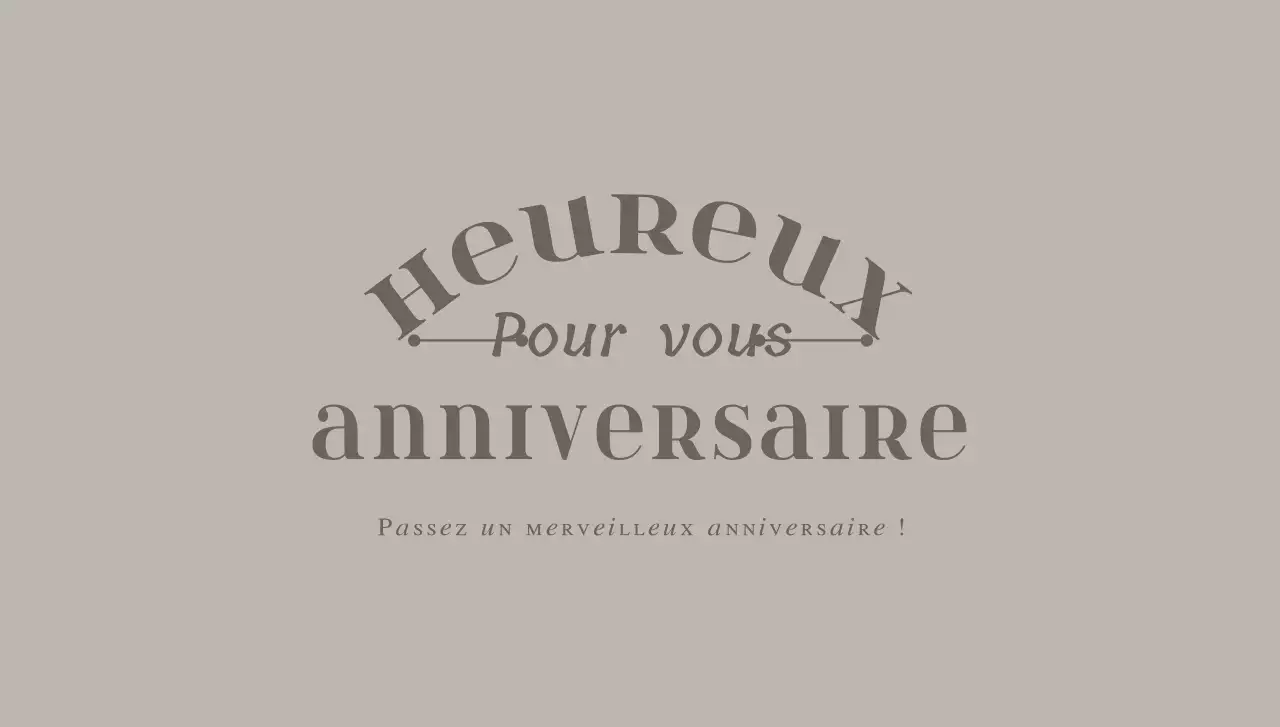 Enveloppe de carte postale d'anniversaire avec texte et illustration au trait
