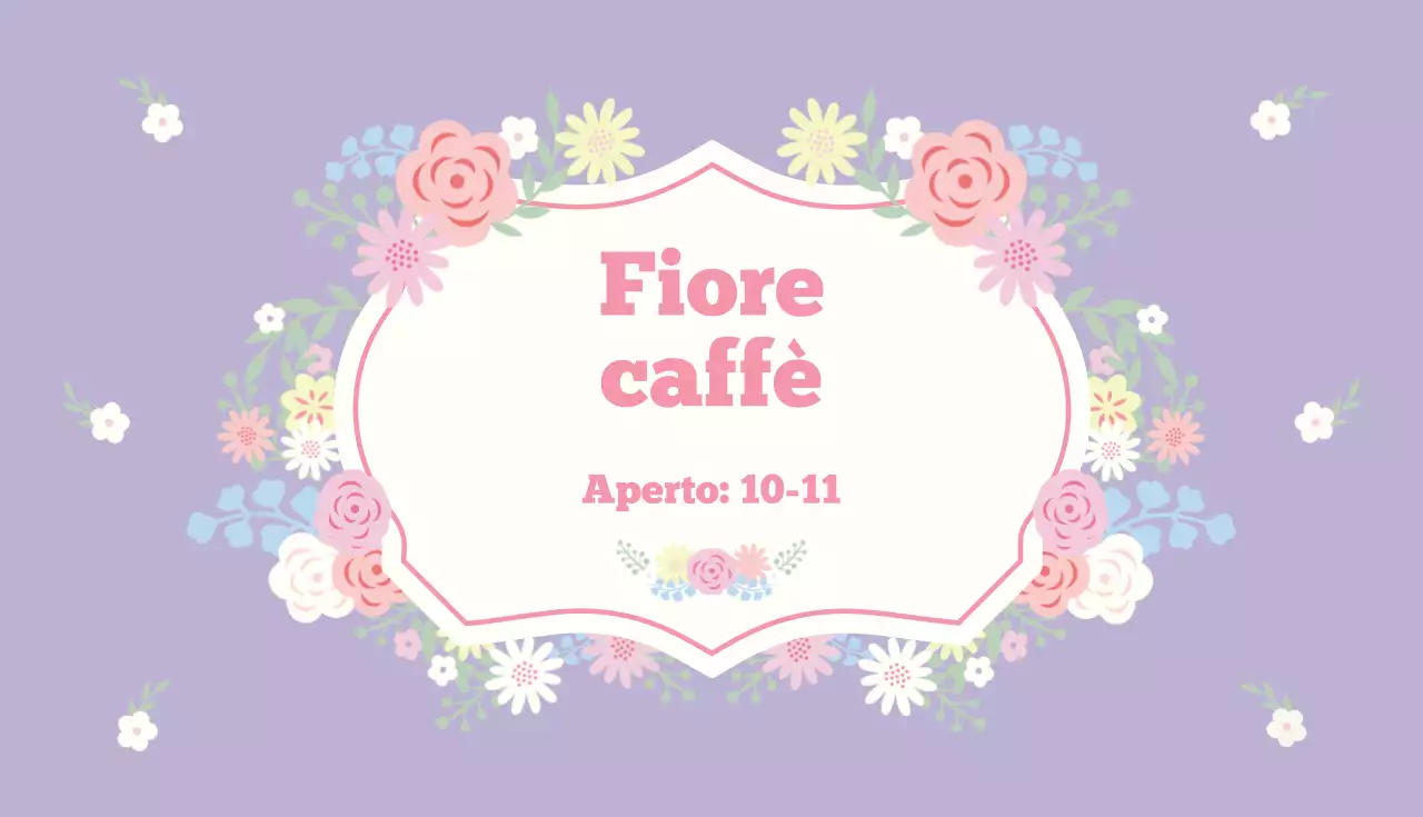 Caffè ai fiori