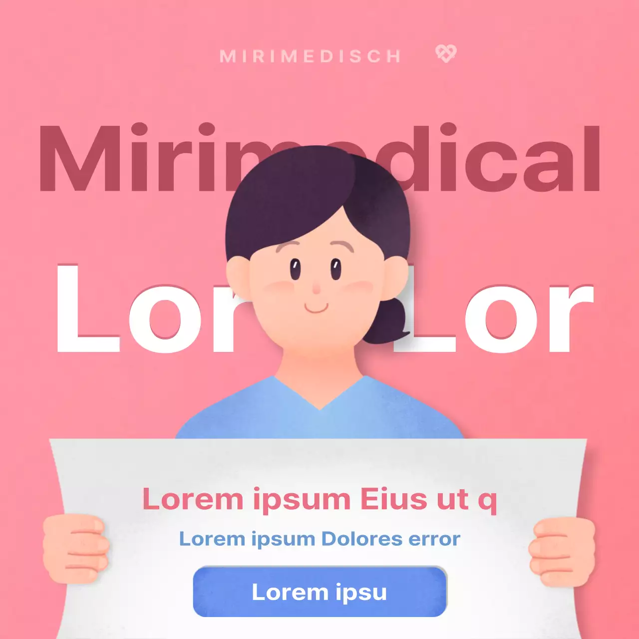 Roze en lichtblauw certificaat schoolreclame