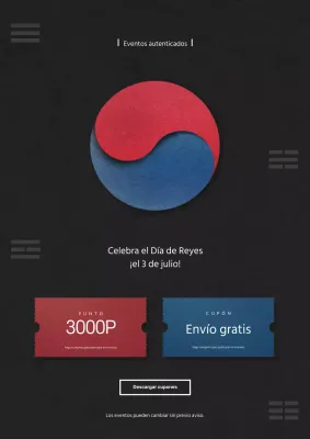 Promoción de eventos de fotografía de viajes con ilustraciones de cupones en blanco y negro