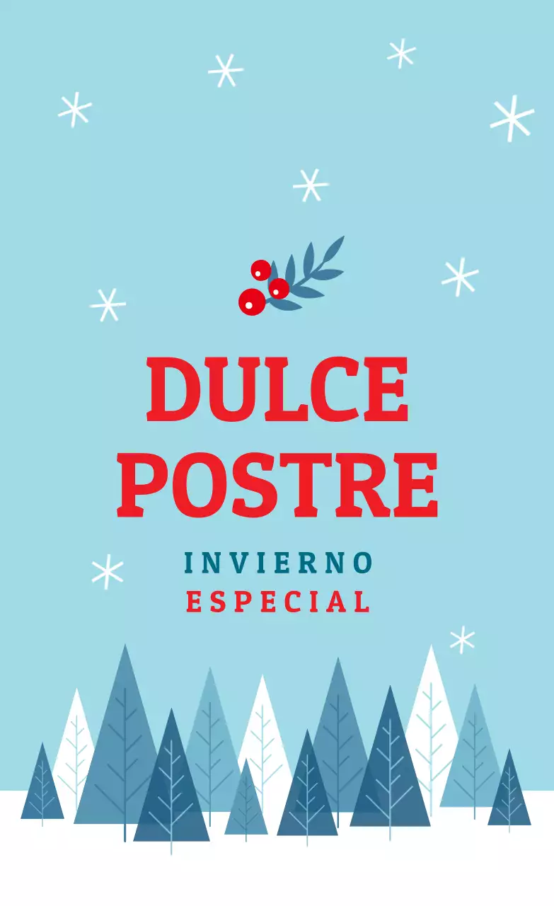 Ilustración rojo cielo Etiqueta de envase de postre navideño