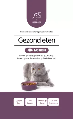 Paars pictogram Nette voederetiketten