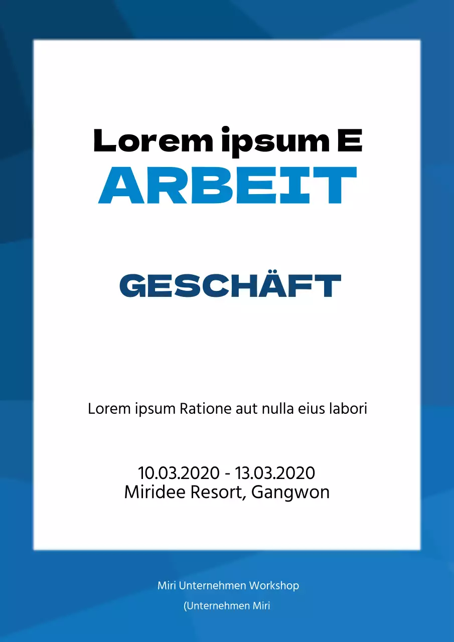 Ein einfacher, blauer, textlicher Austausch