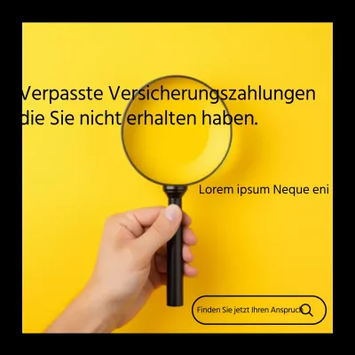 Förderung eines einfachen gelb-schwarzen Online-Schadendienstes