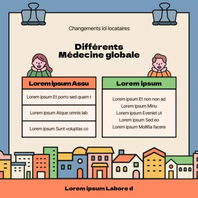 Modification de l'accord de charte rouge et bleu mignon