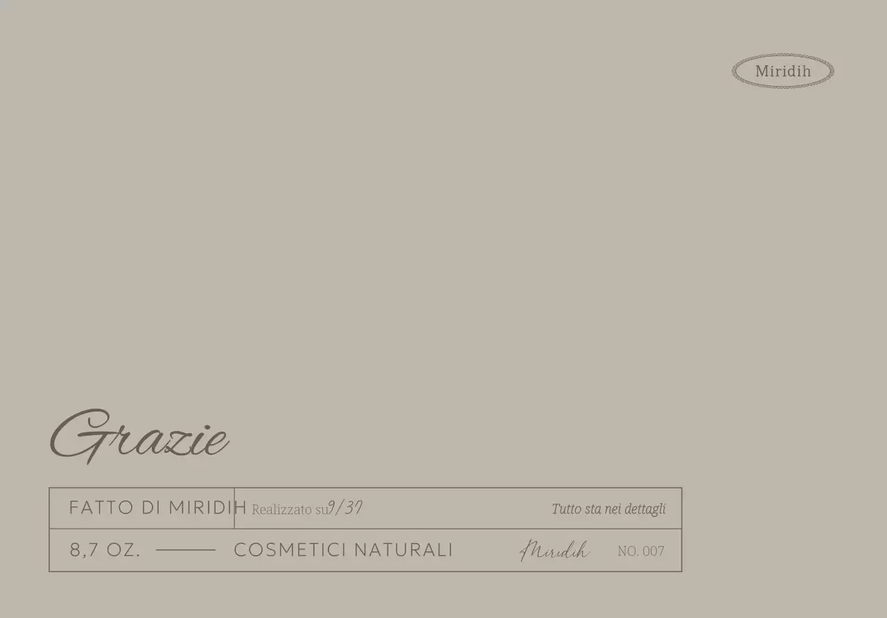 Buste di ringraziamento brandizzate con testo e linee in colori tenui